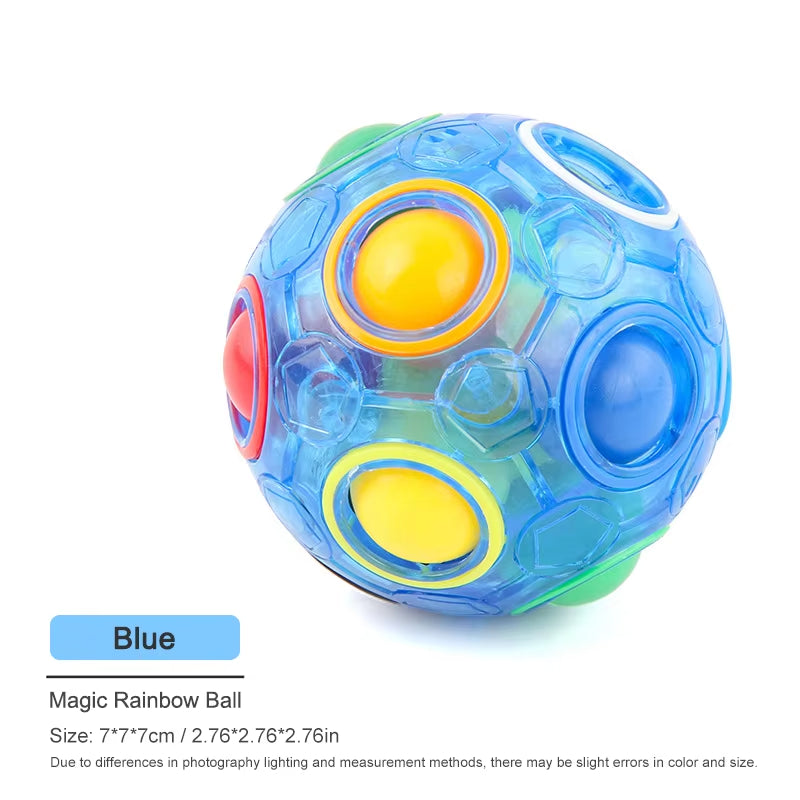 Creative Magic Rainbow Puzzle Ball Fidget anti Stress Toys for Children Adult Stress Relief Colors Matching Ball Fun Games Gifts