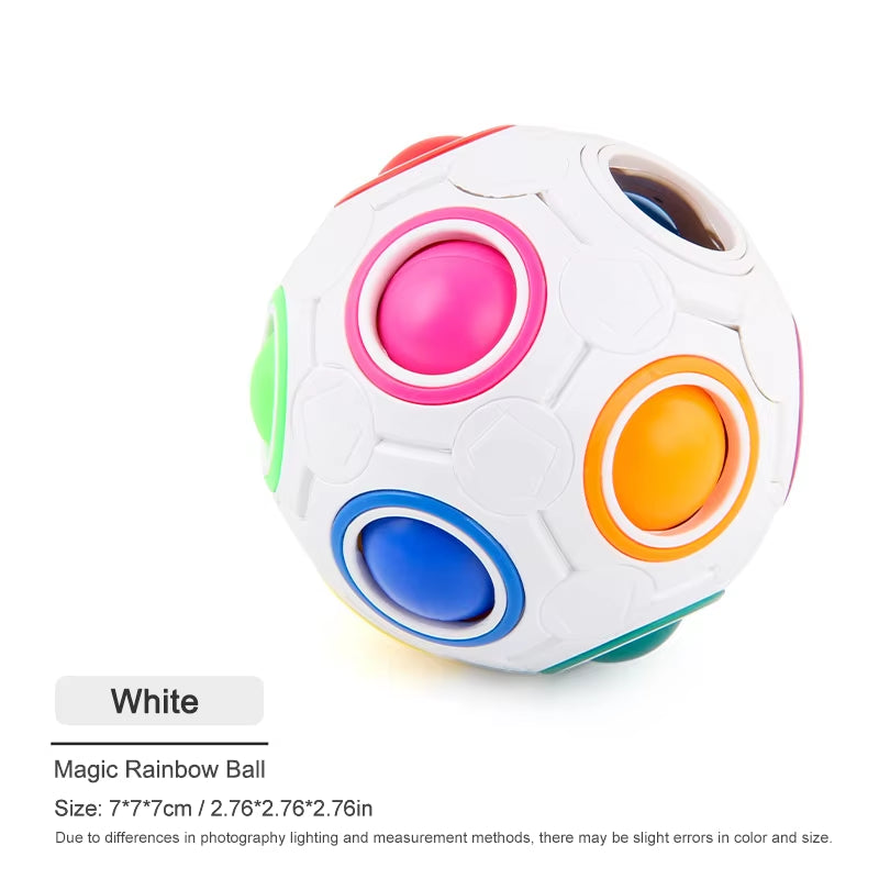 Creative Magic Rainbow Puzzle Ball Fidget anti Stress Toys for Children Adult Stress Relief Colors Matching Ball Fun Games Gifts