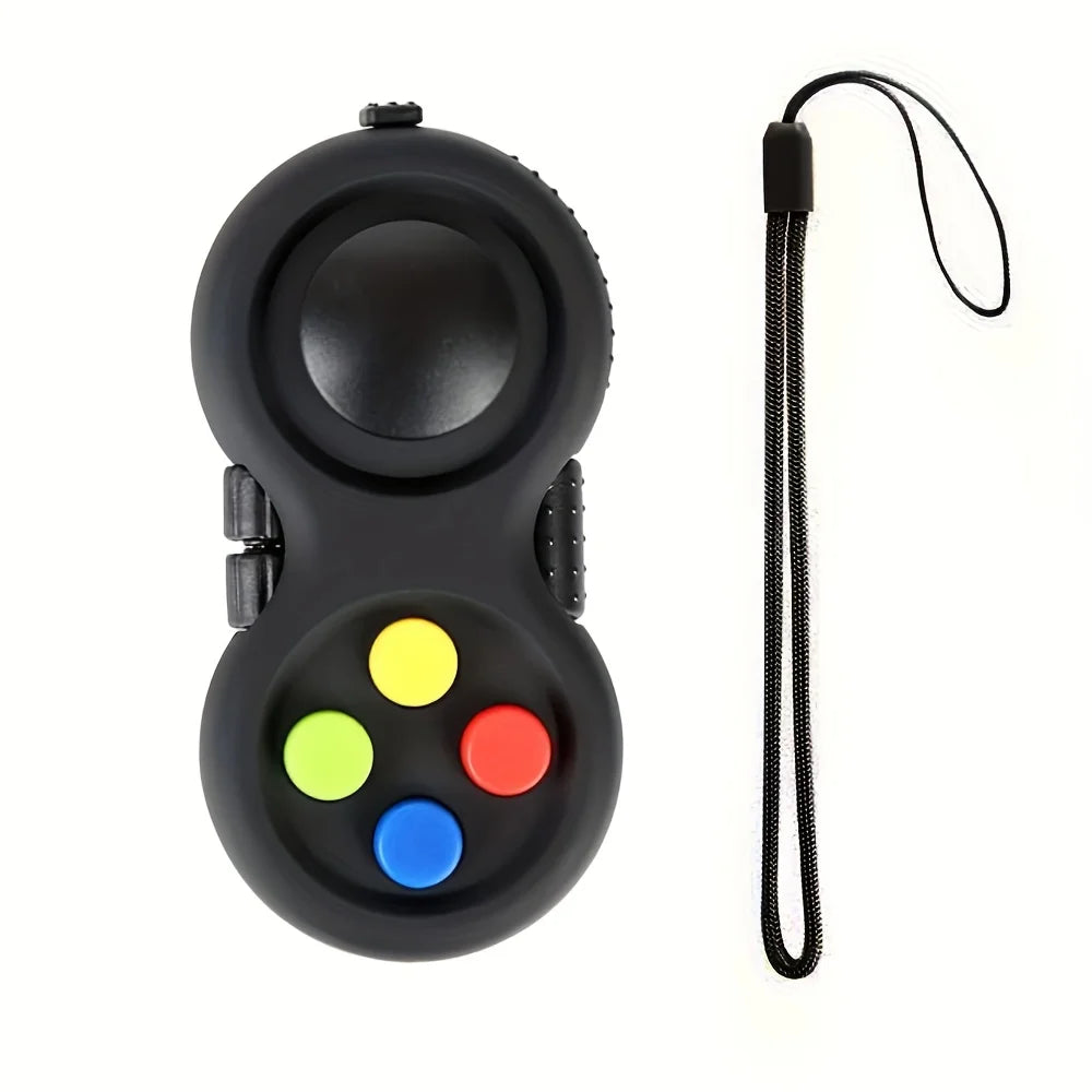 Fidget Pad with 8 Fidget Functions, Fidget Controller Stress Reducer, Fidget Toy Cube Relieves Stress and Anxiety Toys