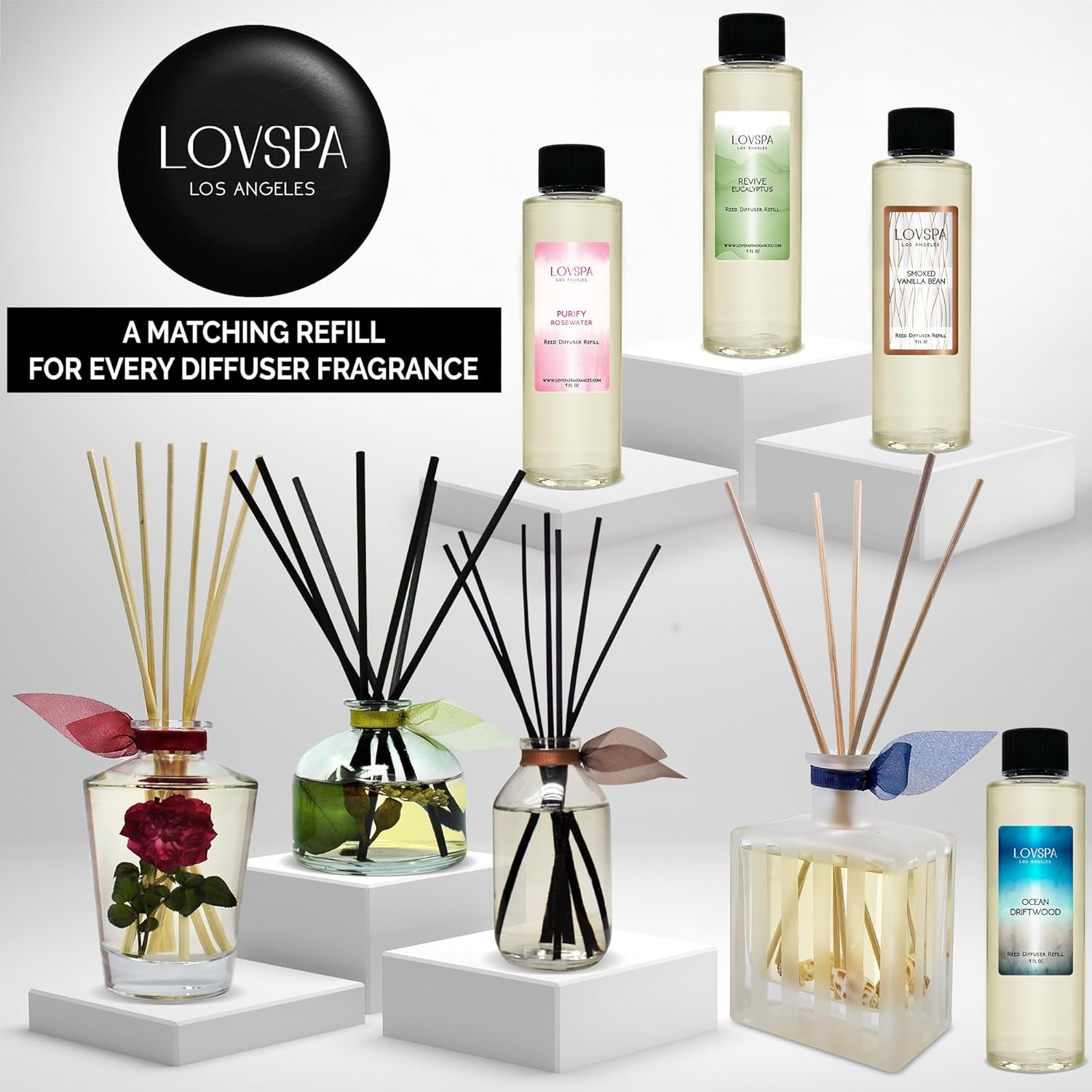 Hawaiian Breeze Reed Diffuser Set - Passionfruit, Lime, Raspberry & Orange Scent Diffuser - Reed Diffusers for Home with Long Lasting Fragrance - Non-Toxic Oil Reed Diffuser - Made in the USA