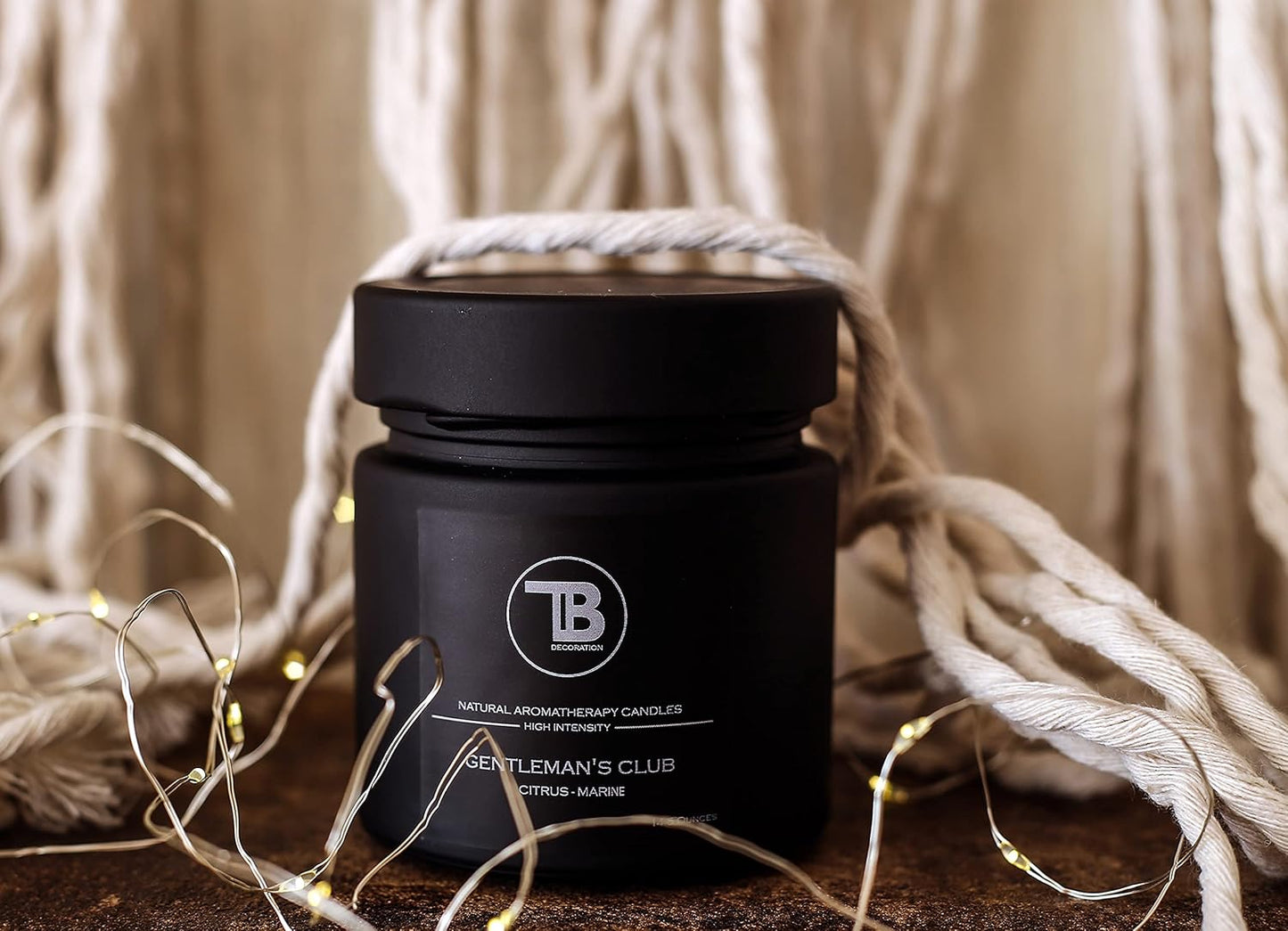 Tb Decoration Scented Jar Candles Men Concept Premium Aromatherapy Candles Smoky Clove in Luxury Black Box and Jar Home Decor for Man and Women (Clove & Smoke)