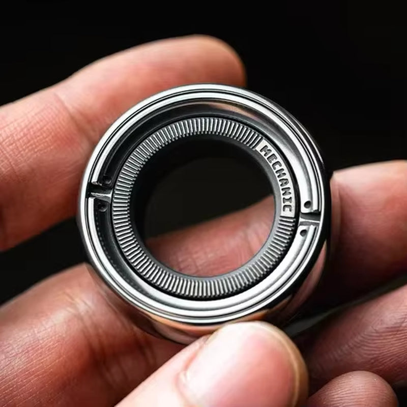 Fidget Spinner Gyros Cope Ratchet Magnetic Machinist C Section Ring Toy Decompression EDC Black Technology Adult Toys