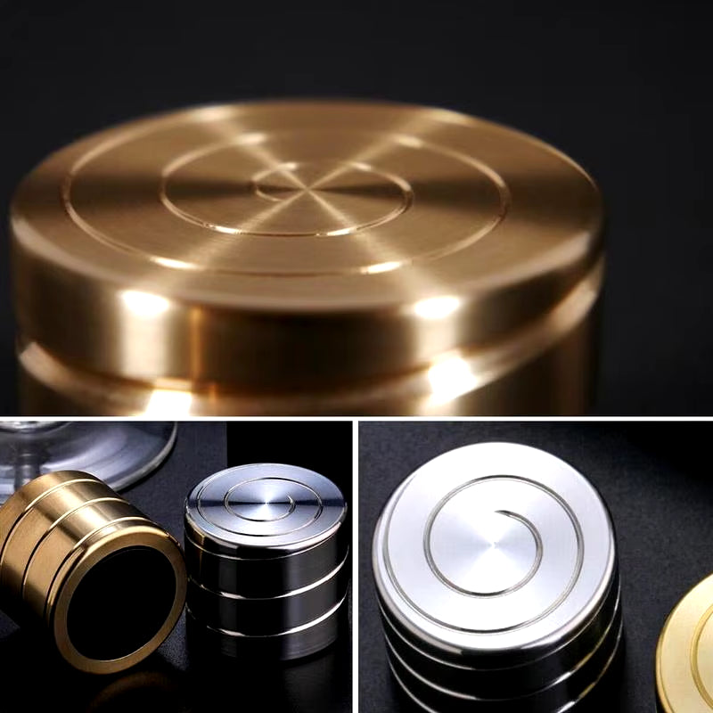 Desktop Stress Relief Toy Metal Decompression Hypnosis Rotary Gyro Adult Fingertip Toy Kinetic Cylindrical Spinner Fidget Toys