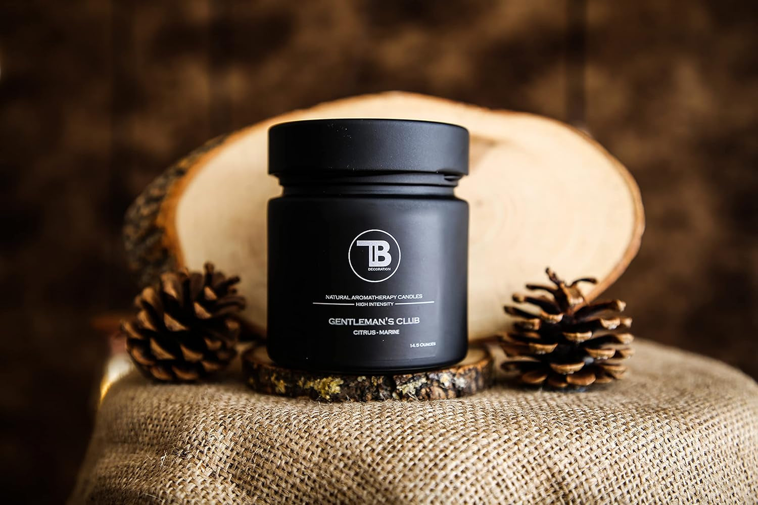 Tb Decoration Scented Jar Candles Men Concept Premium Aromatherapy Candles Smoky Clove in Luxury Black Box and Jar Home Decor for Man and Women (Clove & Smoke)