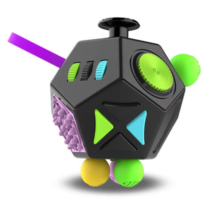 12 Sides Fidget Cube Toys Anti-Stress Antistress Sensory Toys for Children Kids Adults Autism ADHD OCD Anxiety Relief Focus