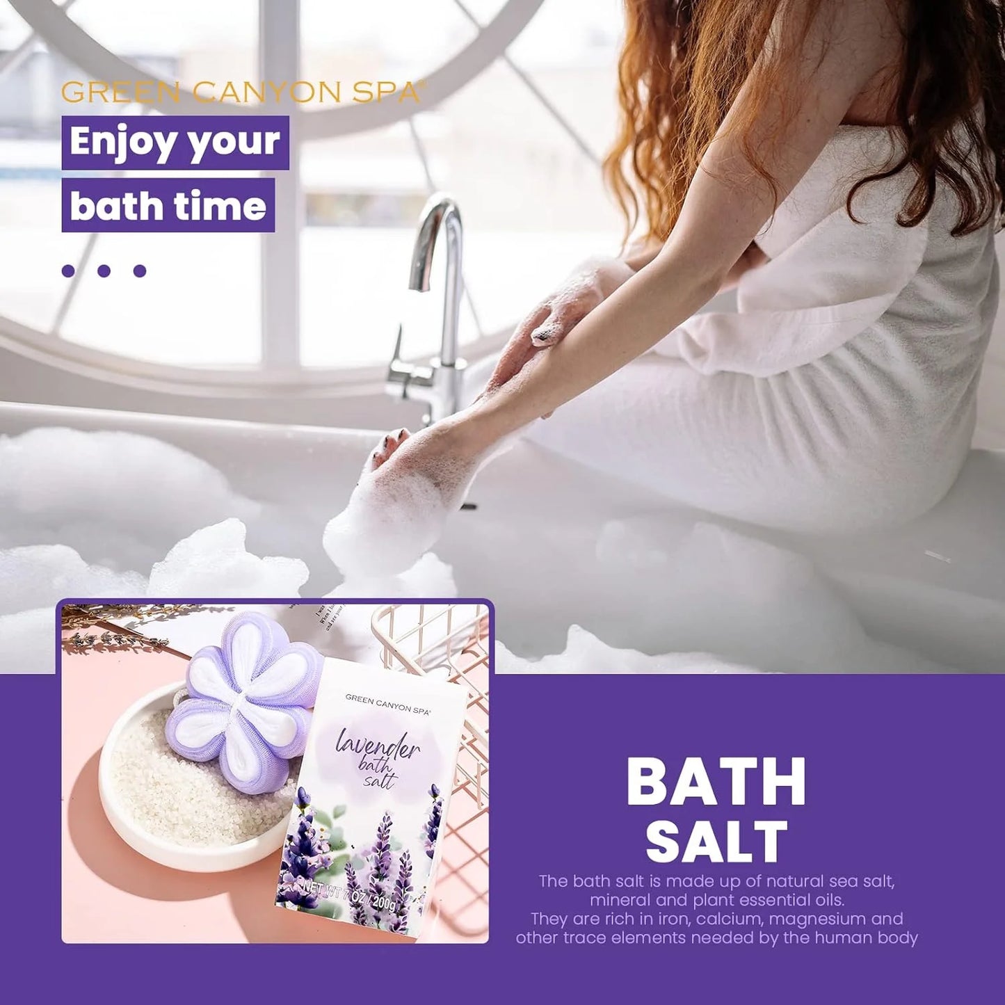 Bath Gift Sets for Women, 11Pcs Lavender Spa Baskets Gift Kits, Relaxing Birthday Mothers Day Gifts for Mom