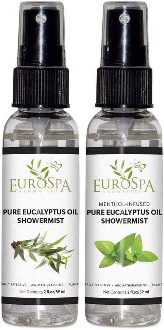 Pure Eucalyptus Oil Showermist and Steam Room Spray, All-Natural Premium Aromatherapy Essential Oils - Variety Pack, 2 Oz