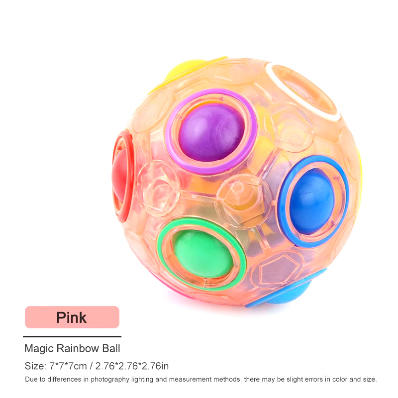 Creative Magic Rainbow Puzzle Ball Fidget anti Stress Toys for Children Adult Stress Relief Colors Matching Ball Fun Games Gifts