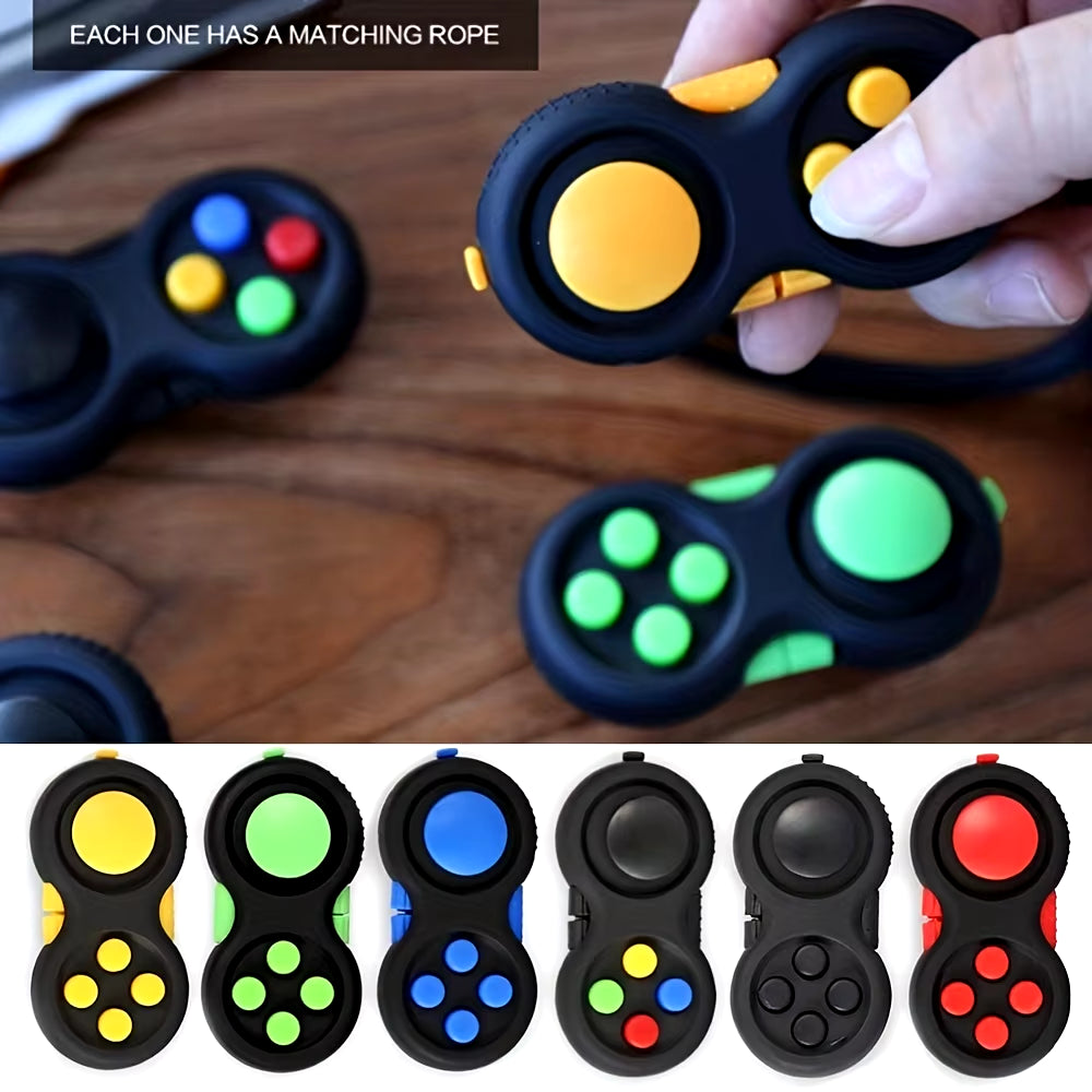 Fidget Pad with 8 Fidget Functions, Fidget Controller Stress Reducer, Fidget Toy Cube Relieves Stress and Anxiety Toys