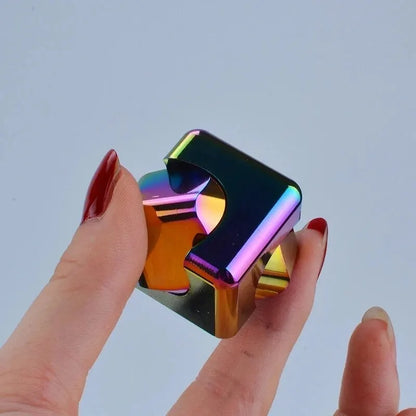 Metal Cube Fingertip Spinner Decompression Spinning Tops Anti-Anxiety Toys Hand Fidget Spinner Vent Toys Flipo Flip for Children